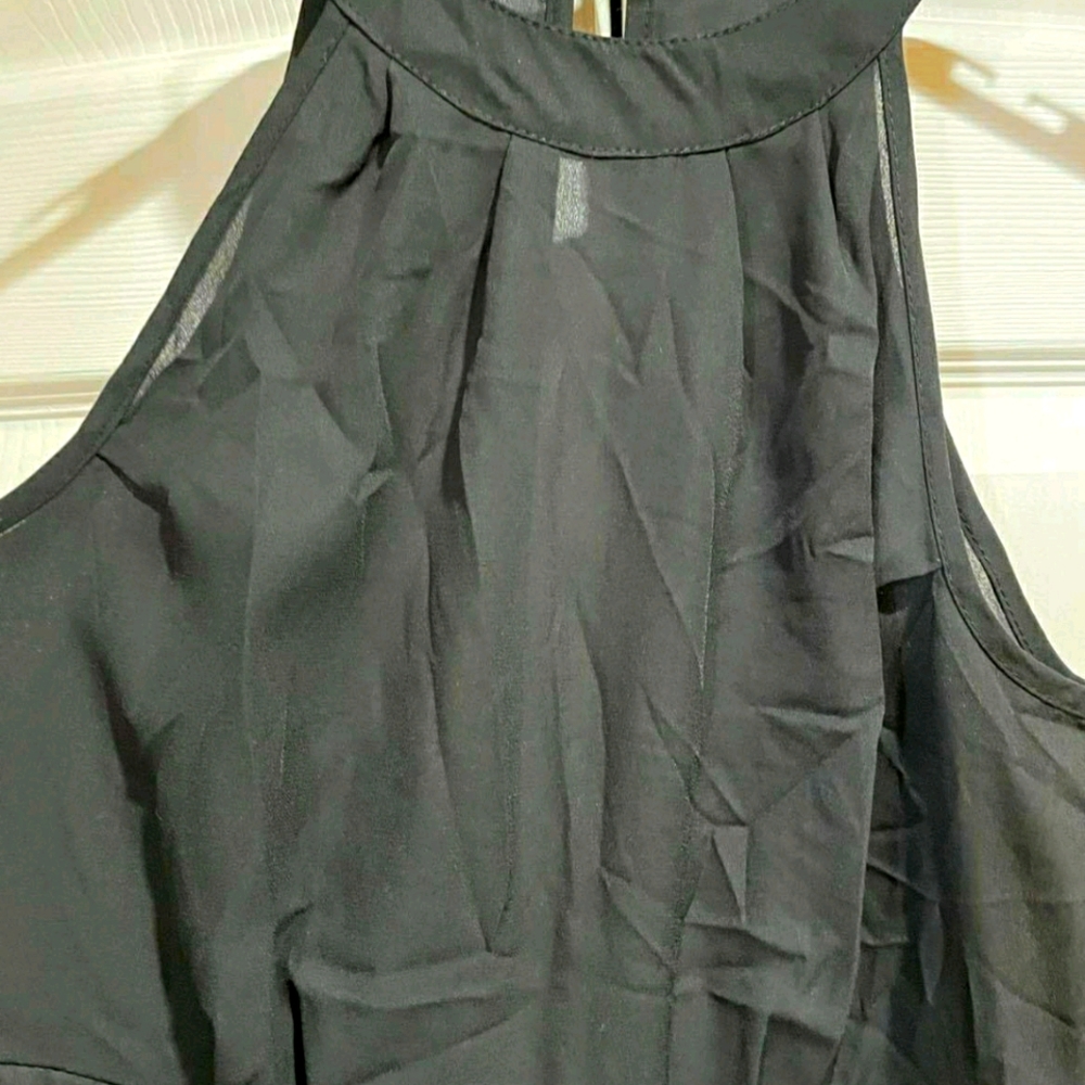 Ladies Wedding Party Halter Black Dress